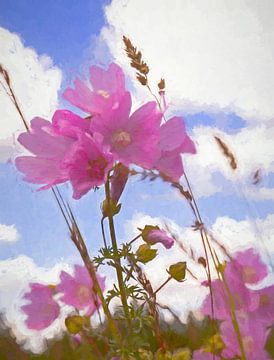 Schöne rosa Moschus-Kastanien-Zeichnung