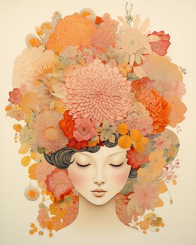 Serene Woman | Portrait Floral Sea