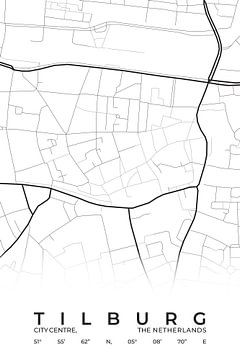 Plan de la ville de Tilburg sur Walljar
