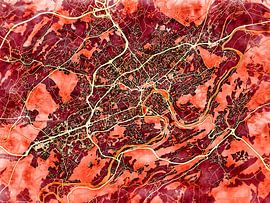 Karte von Besançon im stil 'Amber Autumn'