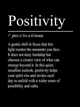 Positivity Definition - Black by WordsThatInspire