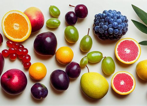 Fruit en bessen, illustratie