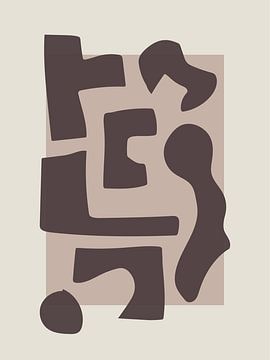 Blocks - verzameling van vormen - bordeaux en taupe