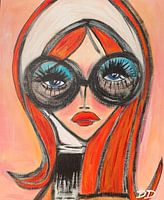 Abstract portrait of Sophia on the catwalk