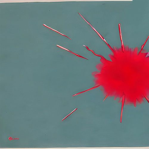 Fallen drop in red