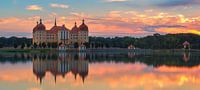 Zonsondergang bij  het kasteel van Moritzburg van Henk Meijer Photography thumbnail