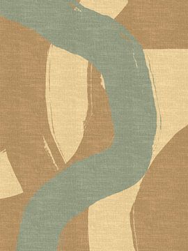 Soft lines. Abstract lines and shapes in neutral pastels. by Dina Dankers