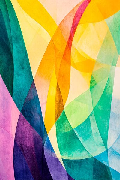 Coloured wave structure - Abstract by Poster Art Shop