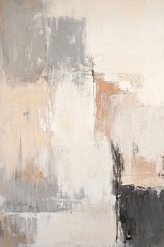 Abstract schilderij in zachte tinten
