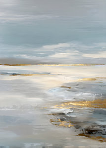 Abstract Wabi-Sabi Gold Im Minimalistischen Luxusstil