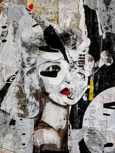 De vrouw achter de poster