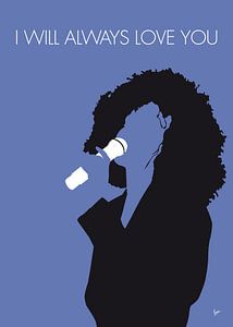 No108 MY Whitney Houston Minimal Music poster sur Chungkong Art