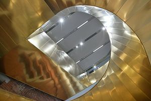 Composition #2: Spiral Staircase in Grey and Gold by Rini Kools