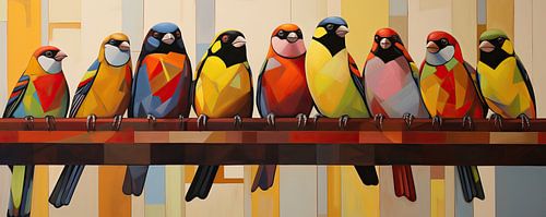 Bird Pop Art by Eye catching paintings