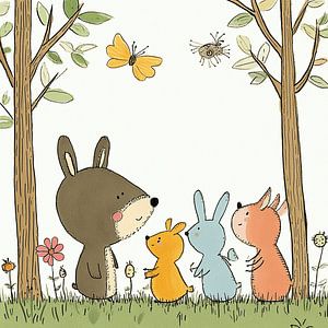 Die lustigen Waldtiere und ihre Abenteuer