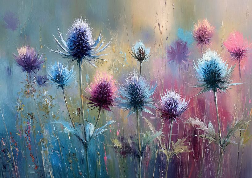 Cheerful Flowers in Shades of Blue and Purple by Flower Studio