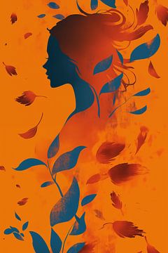 Herfstportret van een vrouw van Frank Daske | Foto & Design