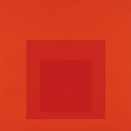 Josef Albers - Hommage an das Quadrat, rot, 2. hohe Auflösung von Vivanne