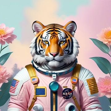 Astronaut Tiger by Dagmar Pels Design
