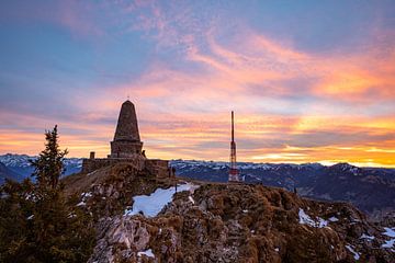 Zonsondergang op de Grünten van Leo Schindzielorz