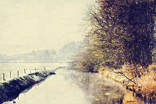 Uitzicht op de Watermolenbeek (Roosendaal, Nederland) (kunstwerk)