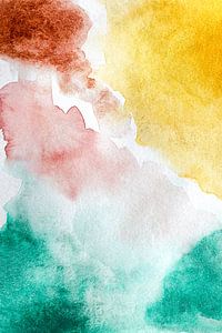 Modernes Abstraktes Pastell | Aquarell | 001
