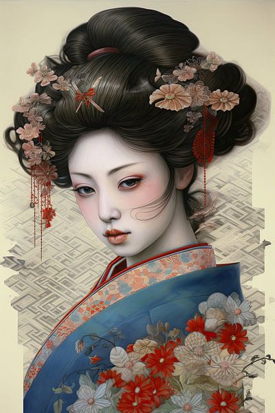 Geisha enchantée, harmonie de la beauté par Peter Balan