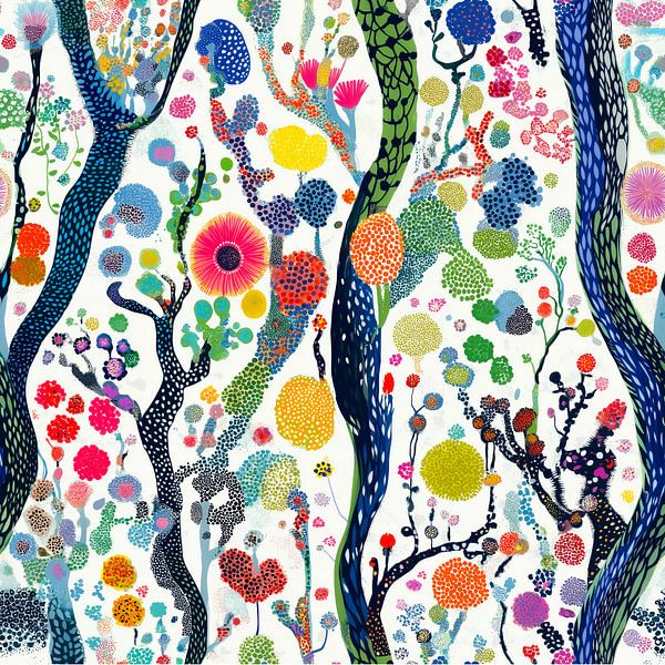 Vibrant Flower Forest by Taudalpoi 