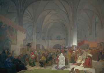 Meester Jan Hus preekt, Alphonse Mucha
