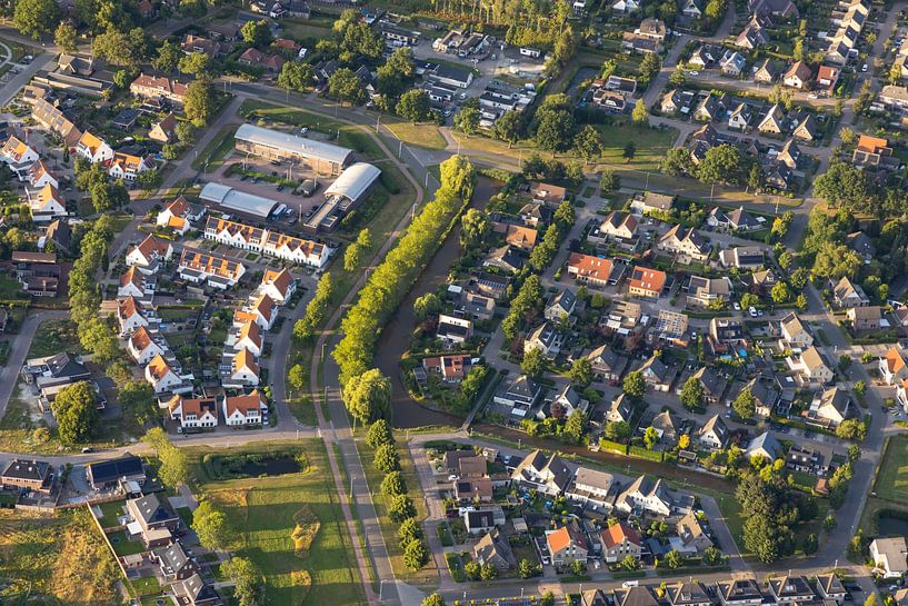 Coevorden, aerial view from a hot air balloon by Gert Hilbink