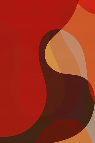 Klei rood, bruin en oranje organische vormen