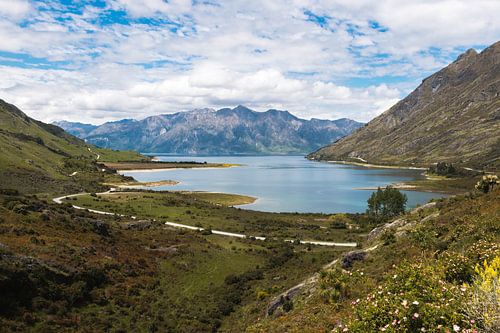 Vue d'un lac dans les montagnes