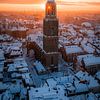 Zwolle in the snow sunrise by Thomas Bartelds
