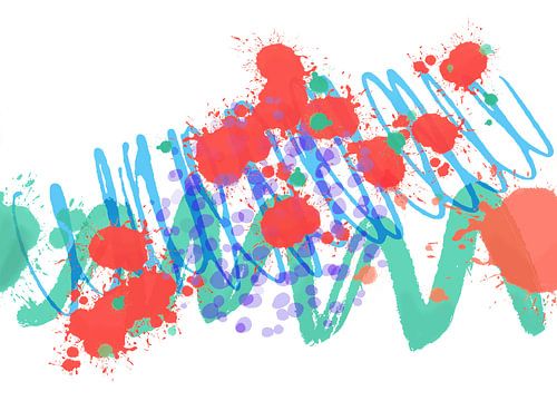 Springen door plassen Abstrac