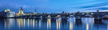 Charles Bridge Panorama, Czech Republic by Angel Flores