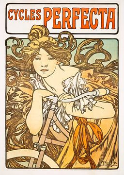Cycles Perfecta (1897) door Alphonse Mucha van Peter Balan