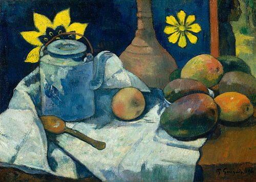 Paul Gauguin. Still Life with Teapot and Fruit