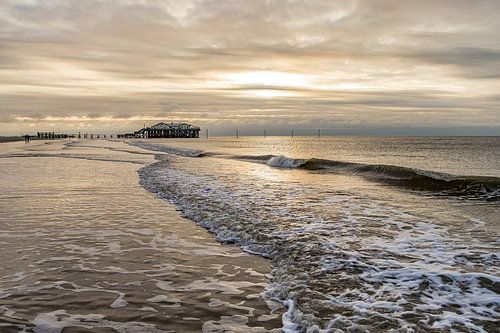 Golden beach in Sankt Peter-Ording