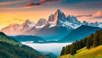 Landschaft mit Berge von Mustafa Kurnaz