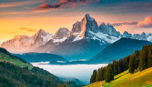 Paysage avec montagnes