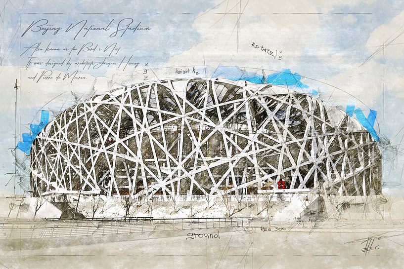 Stade national, Pékin par Theodor Decker