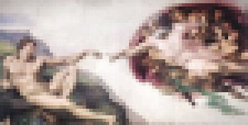 Pixel Art: De schepping van Adam van JC De Lanaye