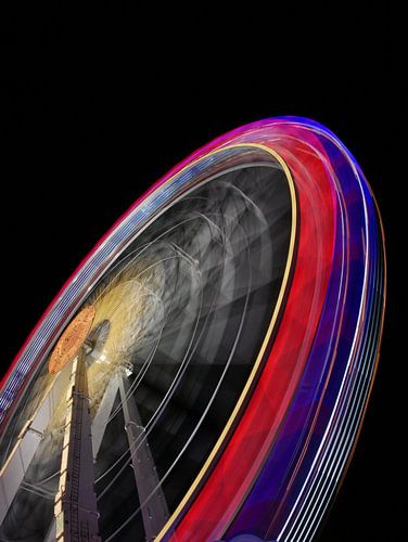 Stuttgarter Wasen/Frühlingsfest Riesenrad mit Langzeitbelichtung, Cannstatter Volksfest von Capture ME Drohnenfotografie