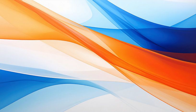 Oranje en blauwe achtergrond van Mustafa Kurnaz