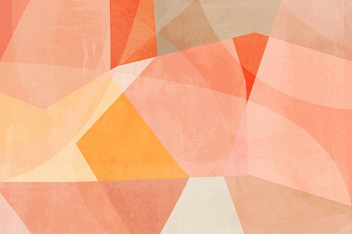 Blush en licht koraal mix