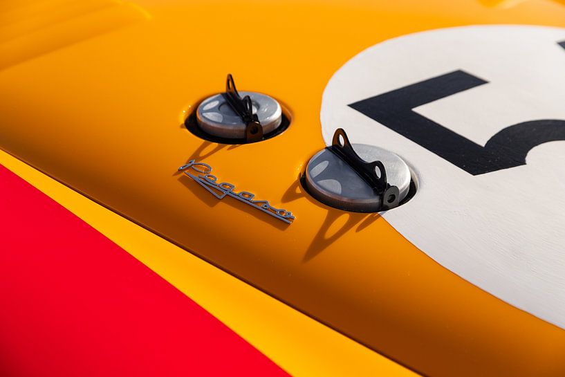 Detail of the colourful bonnet of this Pegaso Z-102. by Simon Peeters