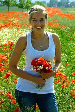 Girl with poppies