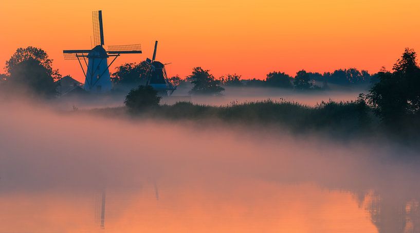 Sonnenaufgang, Ten Boer, Groningen, Niederlande von Henk Meijer Photography