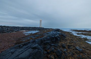 IJsland (Old Akranes Lighthouse) van Marcel Kerdijk