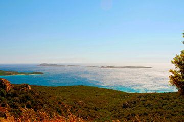 Azure blue coast of Sardinia by Ivonne Fuhren-van de Kerkhof